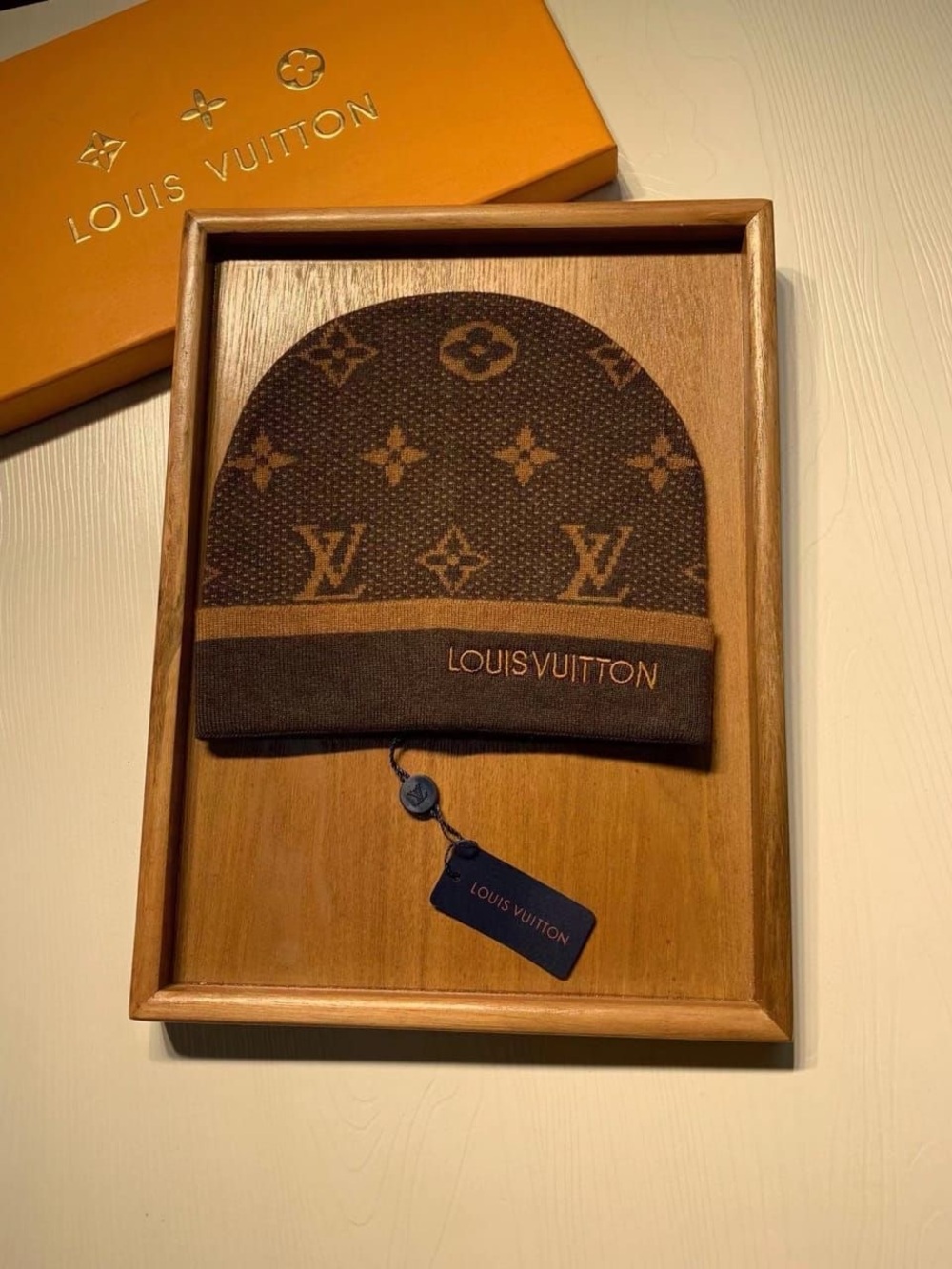 LV Monogram Knit Beanie Hat
